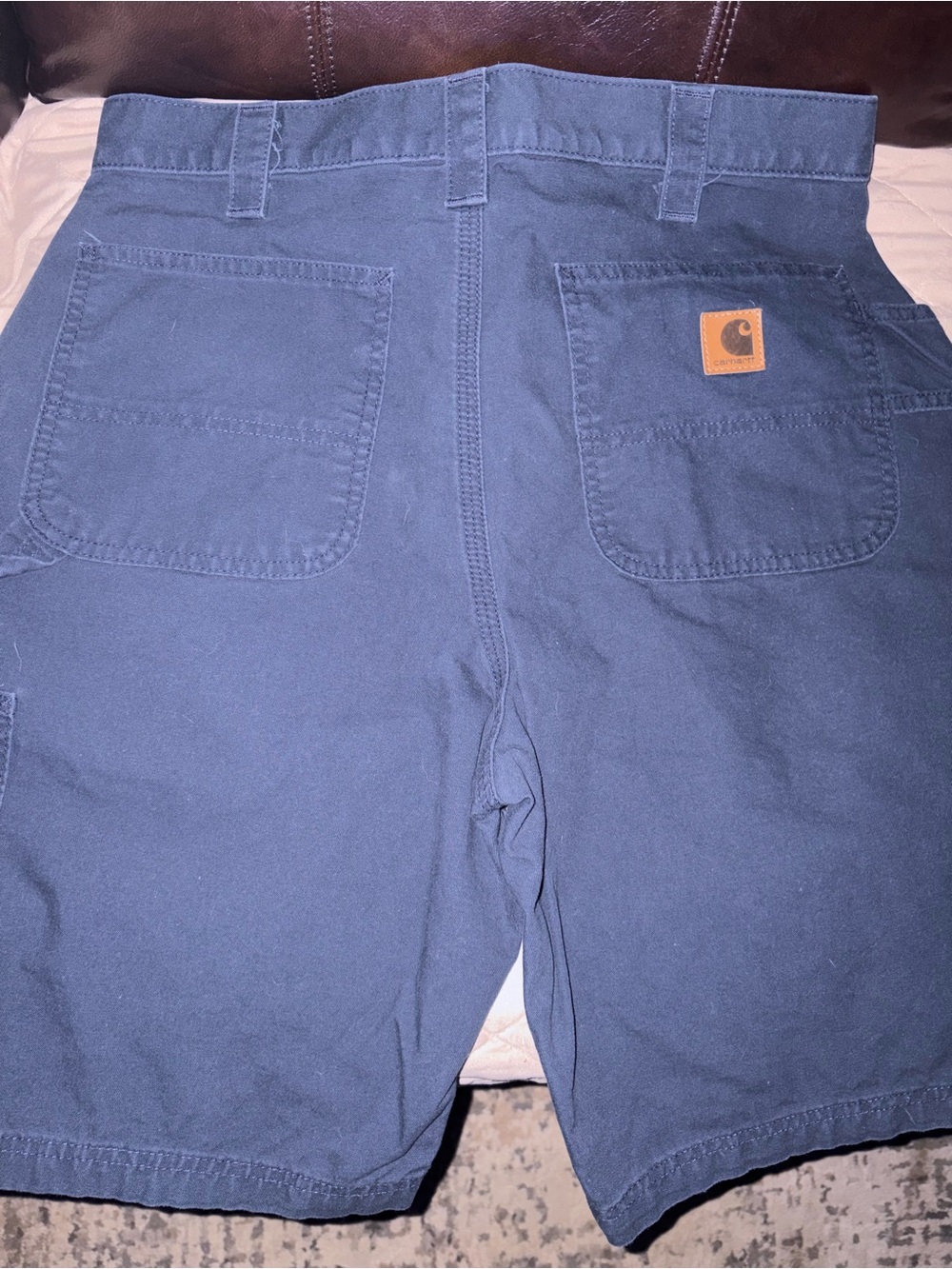 Carhartt Men’s Navy Utility Shorts with Back Pockets